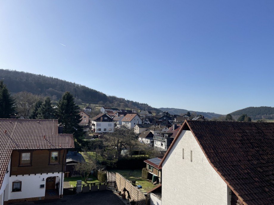 Aussicht Wohnzimmer Etagenwohnung Biebergem�nd-Bieber