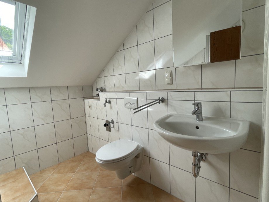 Bad - Waschmaschinenanschluss Terrassenwohnung Bad Orb