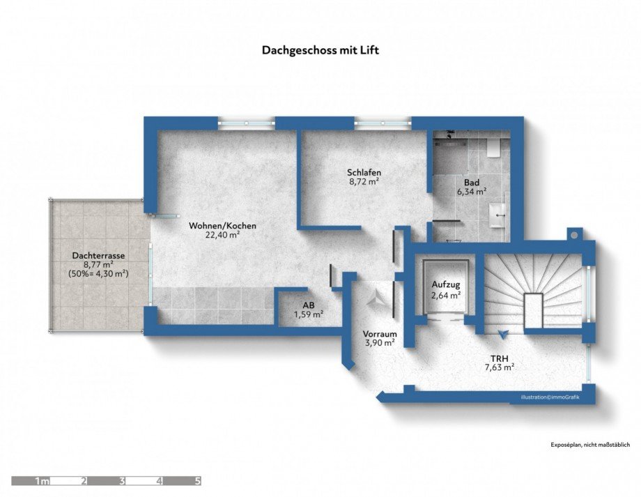 Grundriss Penthousewohnung Gelnhausen