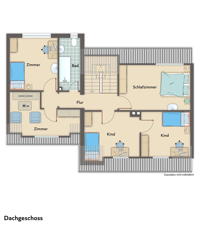 Grundriss DG Reihenhaus Bad Orb