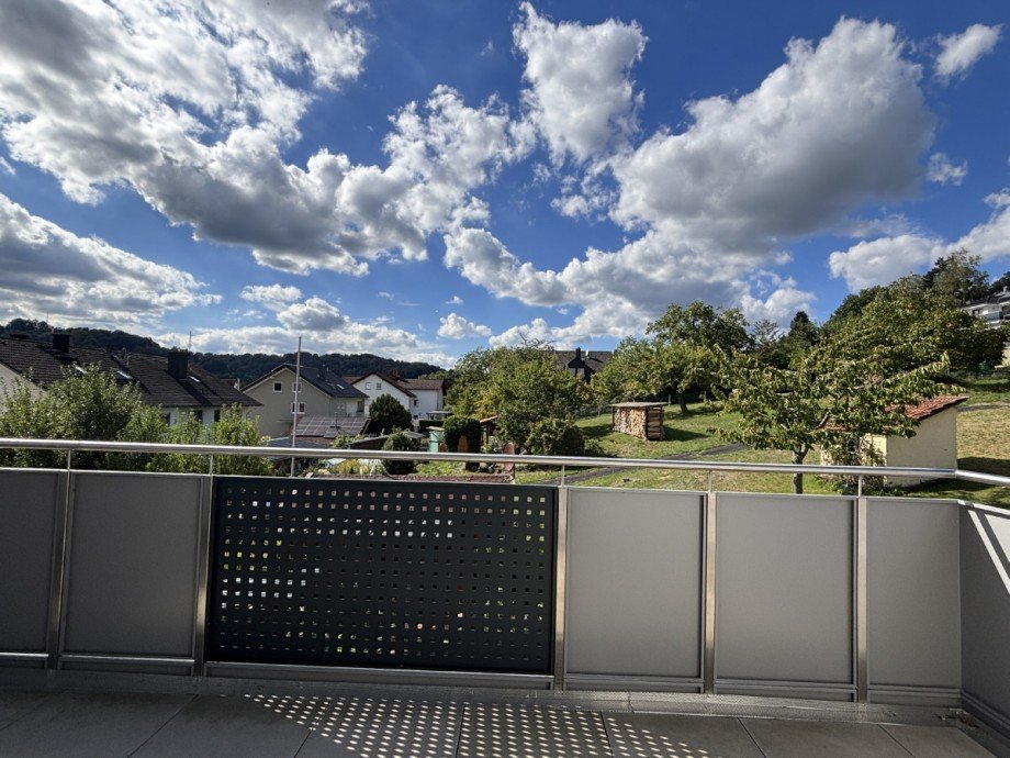 Blick vom Balkon Etagenwohnung Bad Orb