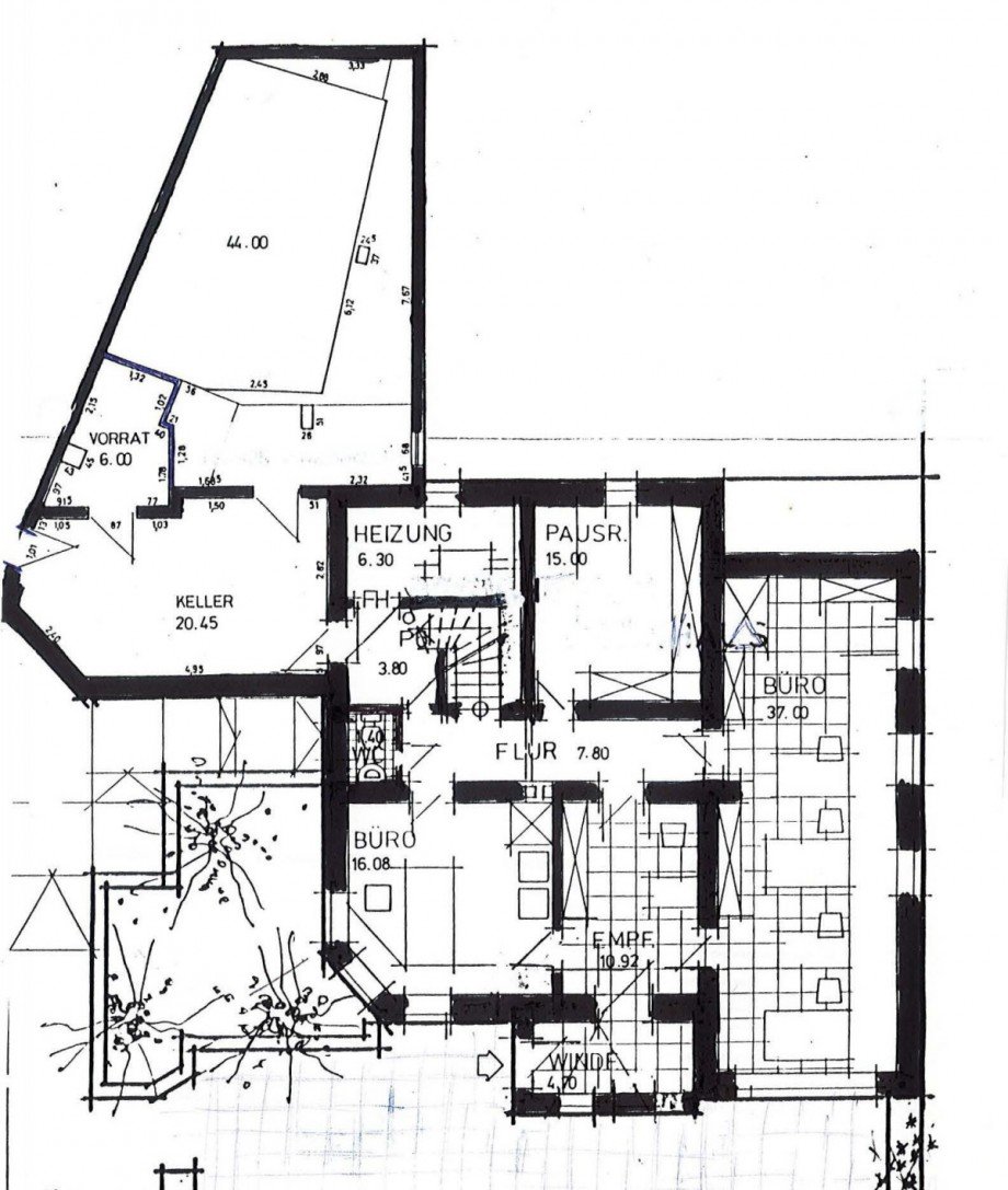Grundriss Untergeschoss Villa Bad Orb