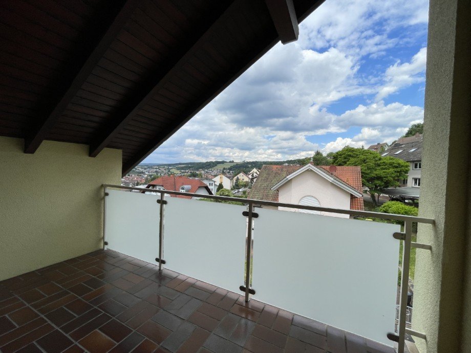�berdachter Balkon an K�che Terrassenwohnung Bad Orb