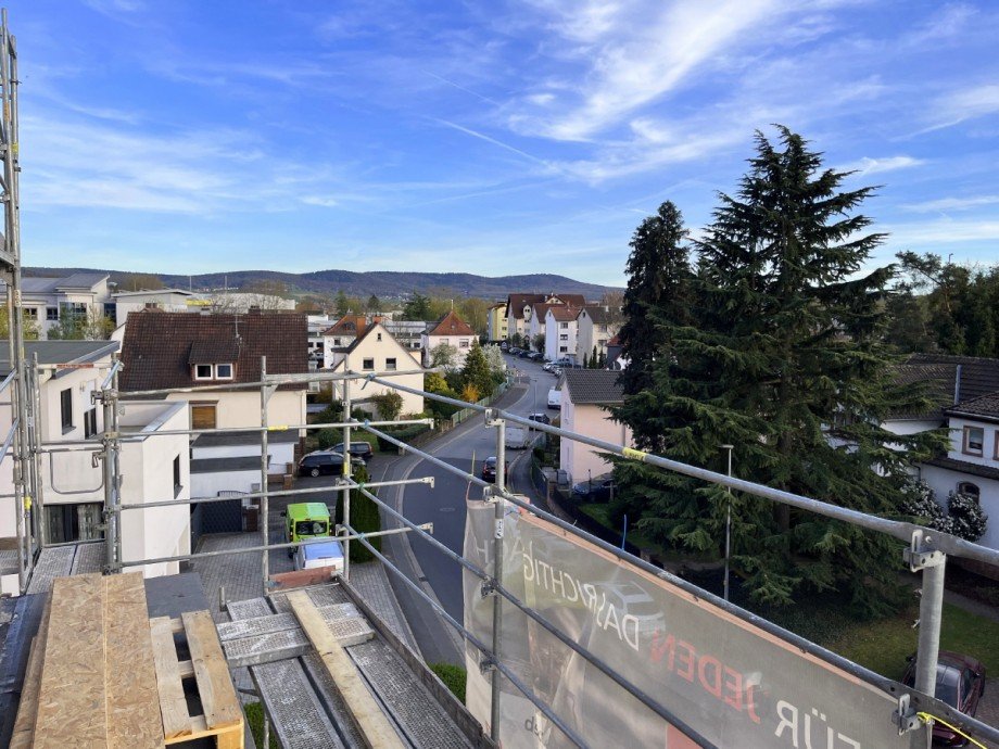 Aussicht Dachterrasse Penthousewohnung Gelnhausen