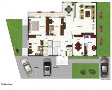 Erdgeschoss - M�blierungsvorschlag AS-Immobilien.com+++Wohnen auf einer Ebene - Walmdachbungalow in Ortsrandlage+++