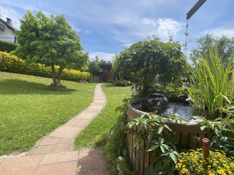 Blick von der Gartenterrasse Einfamilienhaus Jossgrund-Lettgenbrunn